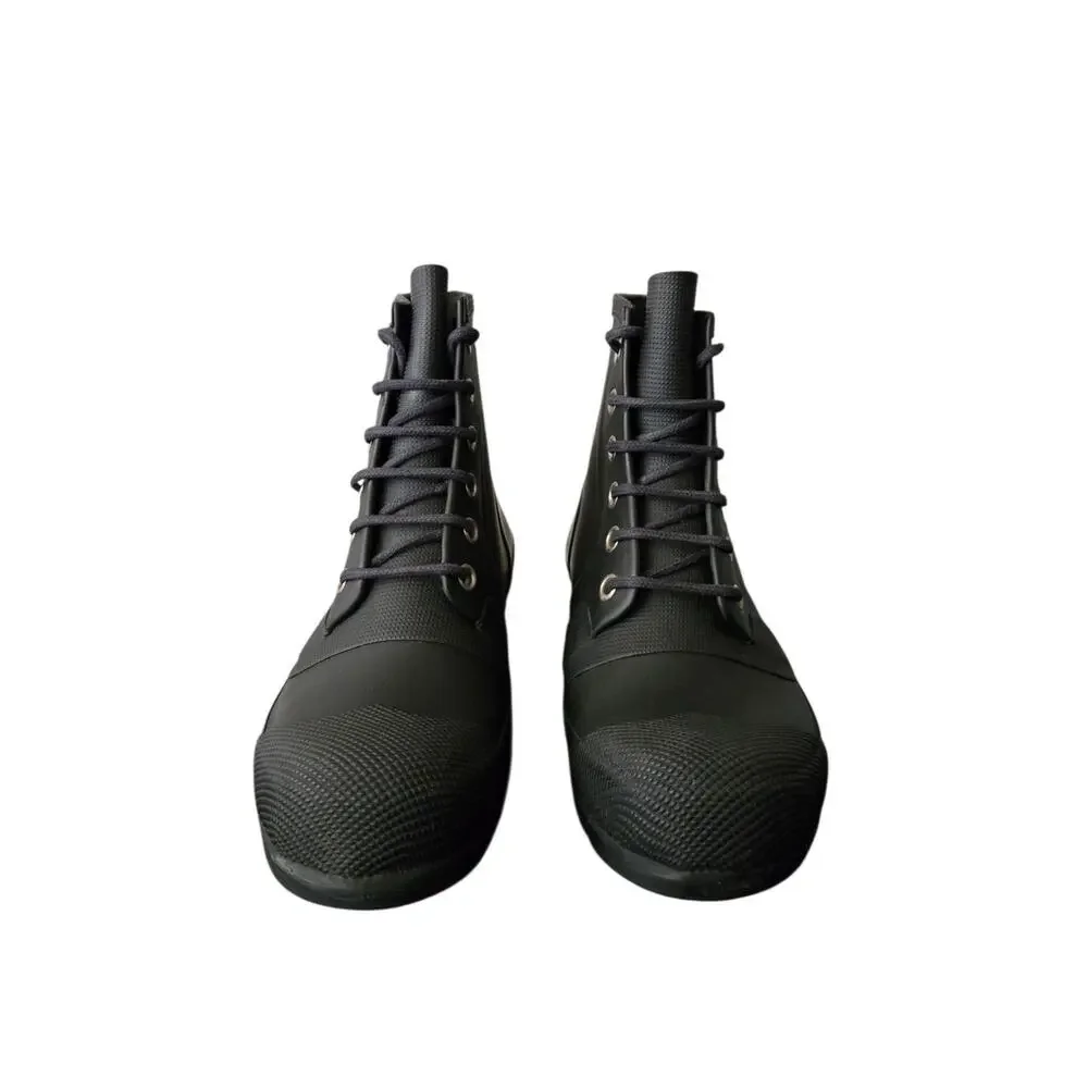 Gorpcore Hunter Original Rubber Lace Up Rain Boots Men's Size 9 Black Outdoors